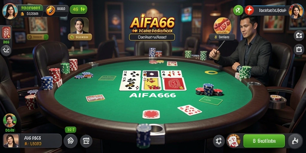 Screenshot AIFA66 menampilkan gameplay Poker yang seru dan interaktif.