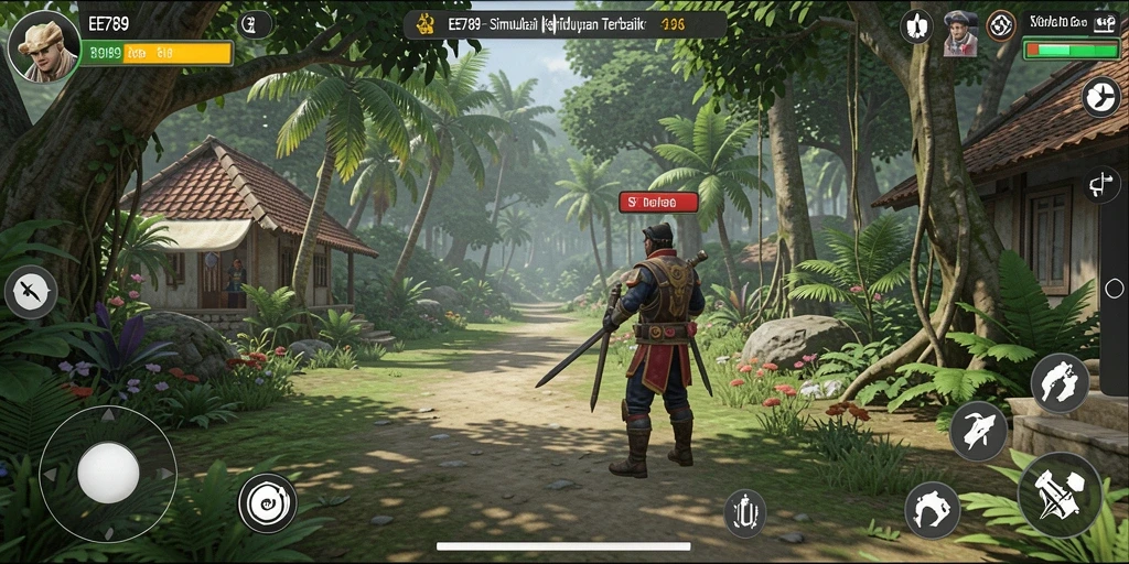 Tampilan gameplay simulasi yang menarik dan interaktif di EE789.