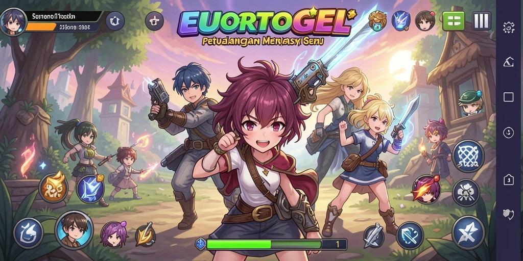 Tampilan gameplay <strong>EUROTOGEL</strong> dengan karakter anime yang menakjubkan.