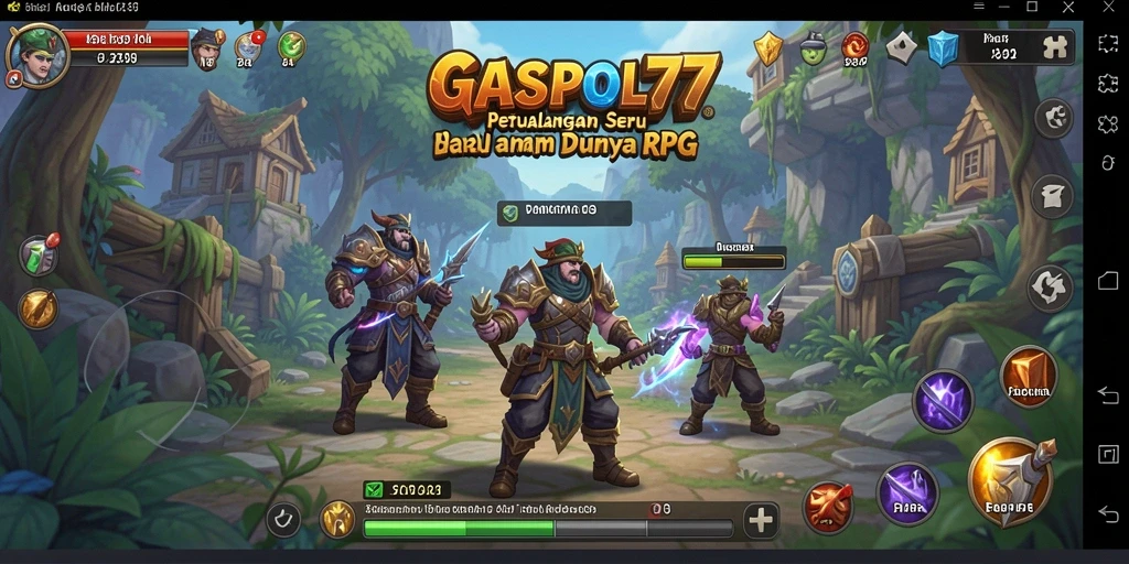 Tangkapan layar gameplay seru GASPOL77 dengan pertempuran RPG.