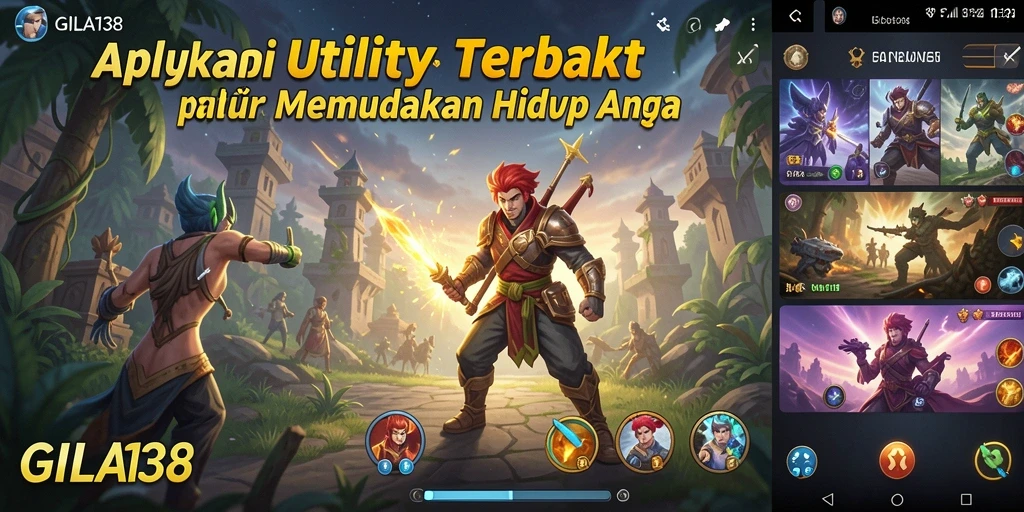 Screenshot aplikasi GILA138 menampilkan antarmuka yang bersih dan fungsional.