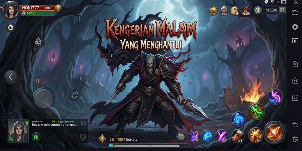 Tangkapan layar menampilkan suasana horor yang mencekam dari HOKI777.