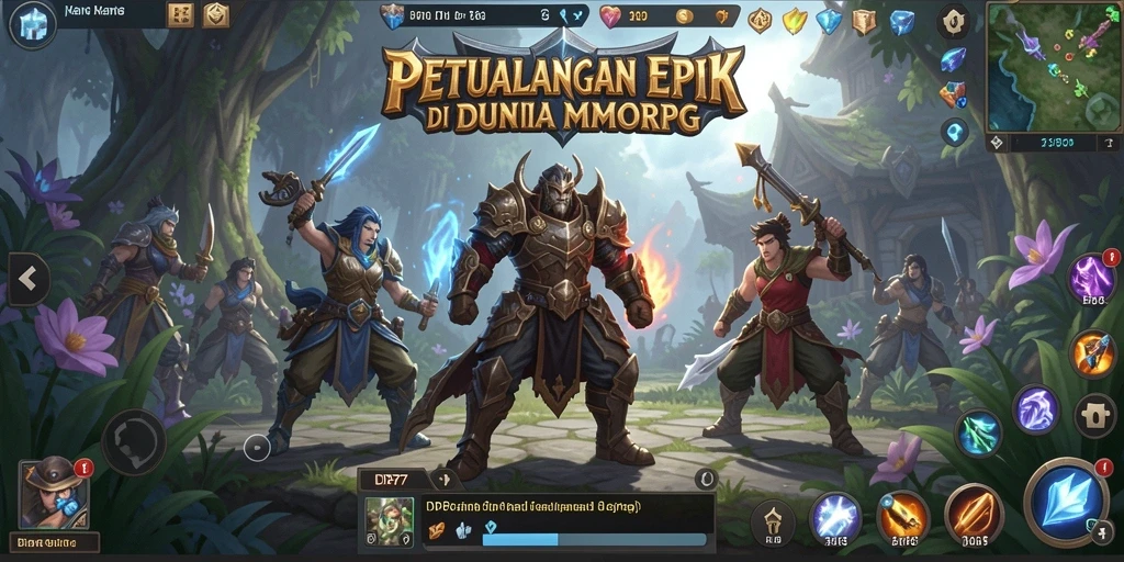 Tampilan gameplay epik di dunia MMORPG IDR77.
