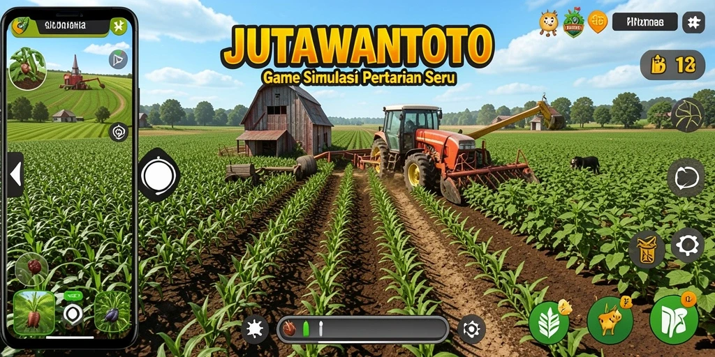 Tampilan gameplay menanam dan merawat tanaman di JUTAWANTOTO.