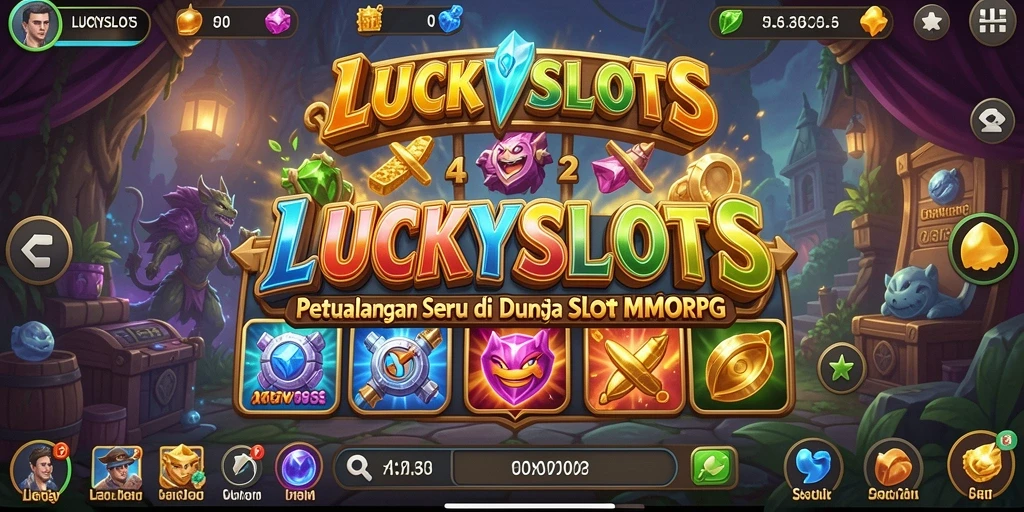 Tampilan gameplay menarik dari <strong>LUCKYSLOTS</strong> dengan mesin slot yang unik.