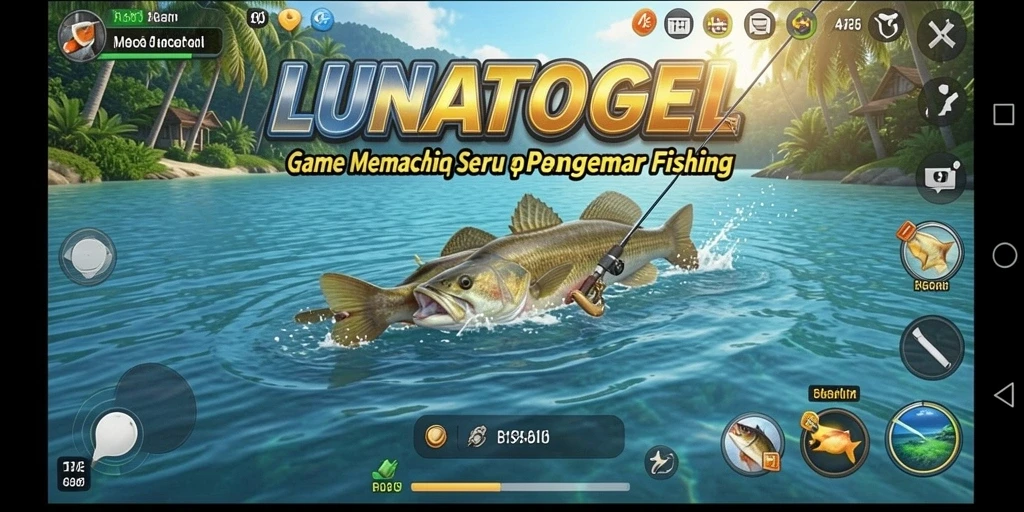 Tangkapan visual dari gameplay seru di LUNATOGEL dengan pengalaman Fishing yang nyata.
