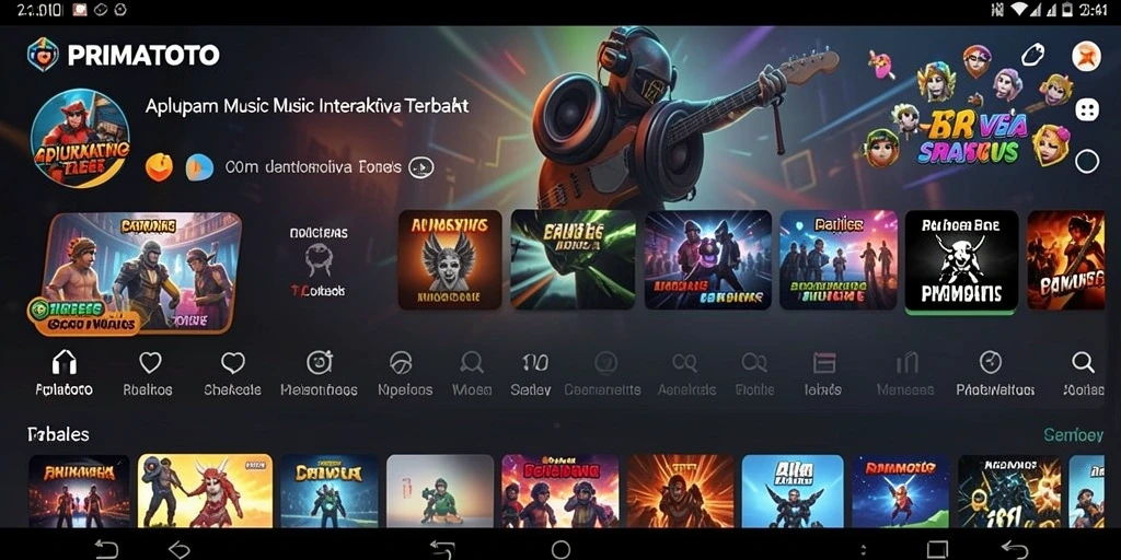 Screenshot gameplay PRIMATOTO menampilkan keseruan bermain musik.