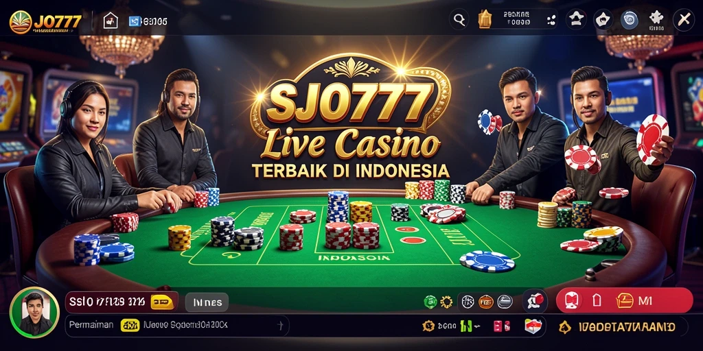Tampilan menarik dari gameplay Live Casino di SJO777.