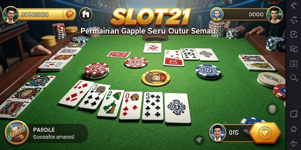Tampilan permainan Gaple yang seru dan menarik di SLOT21.